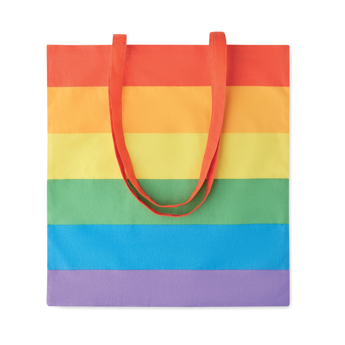 Borsa da Shopping in Cotone Arcobaleno con Manico Lungo - Casole d’Elsa