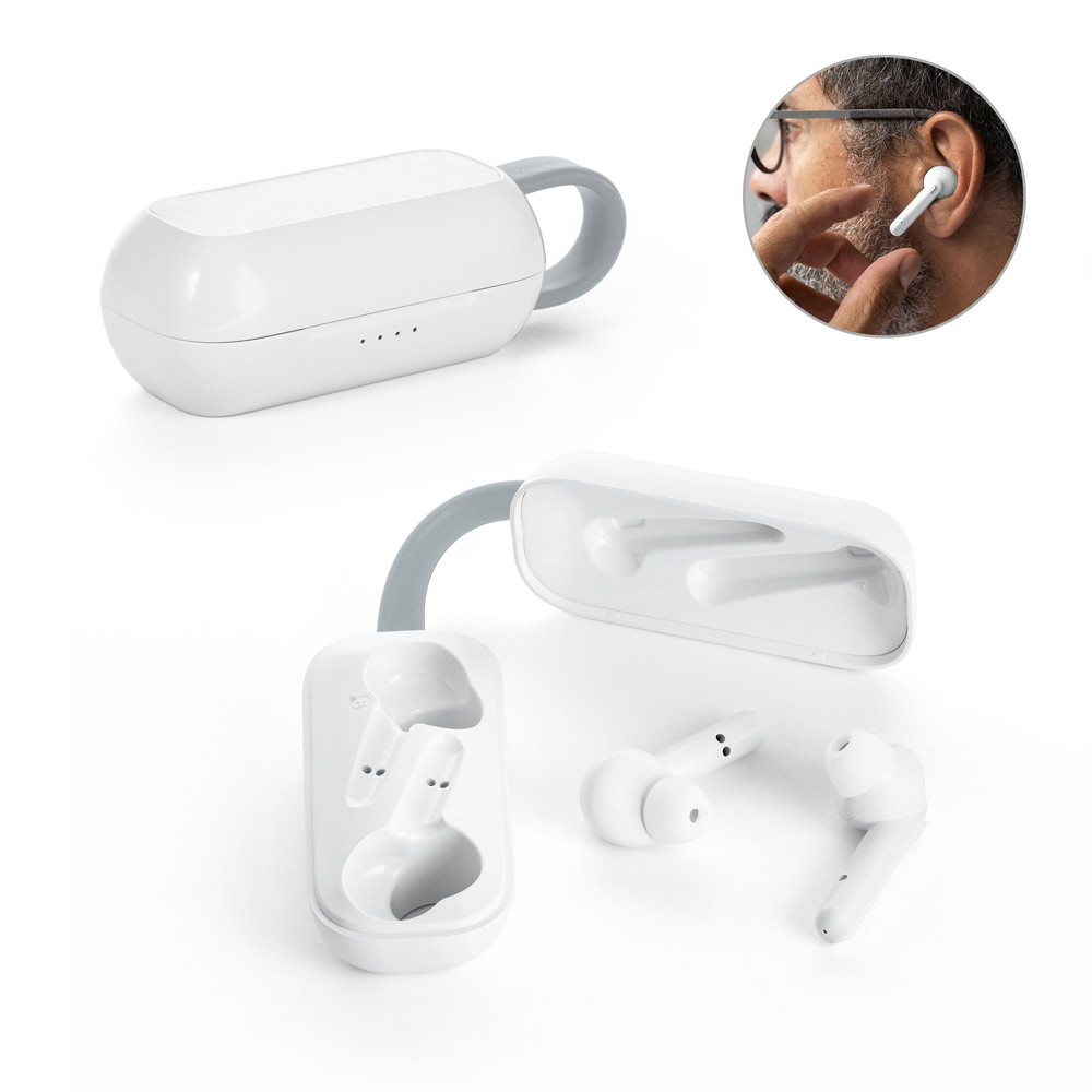 Cuffie stereo wireless con clip in silicone - Nesso