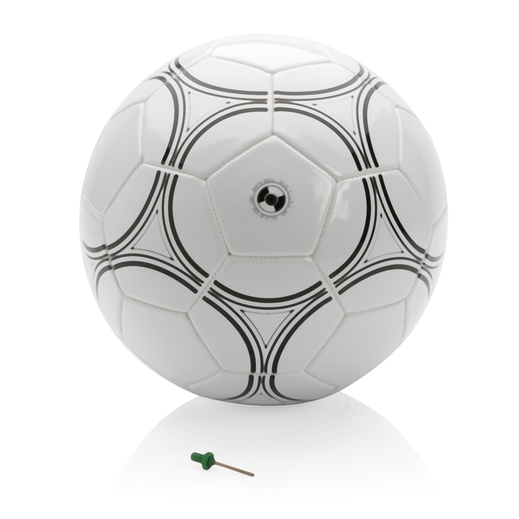 Pallone da calcio in PVC a doppio strato, taglia 5 con adattatore per ago - Scanzorosciate