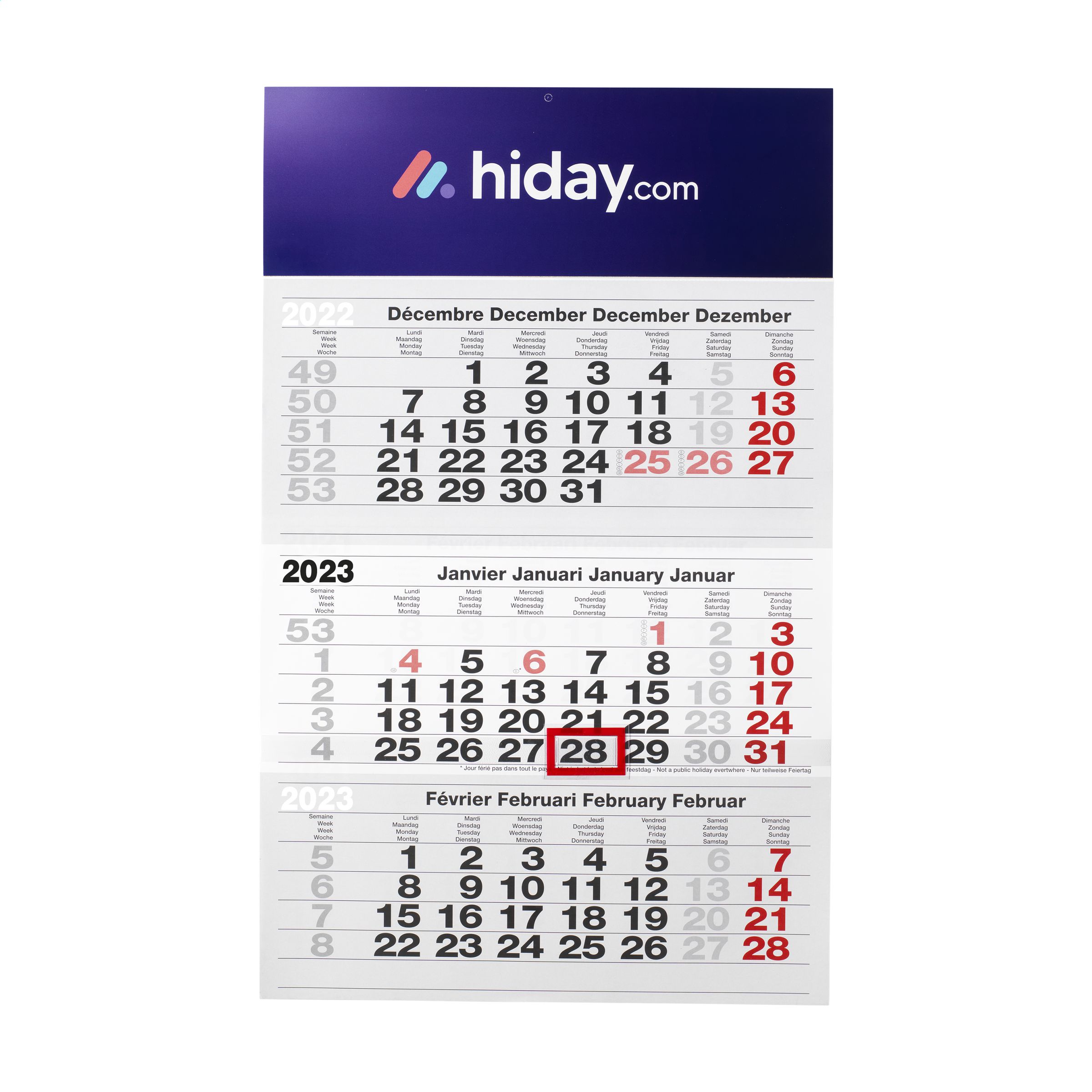 Calendario trimestrale Jumbo