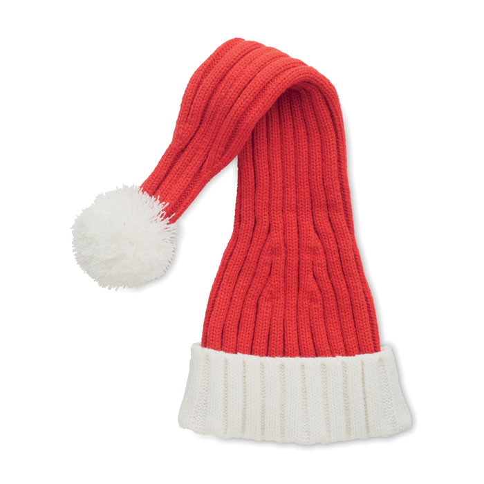 Cappello di Natale a Maglia con Pompon