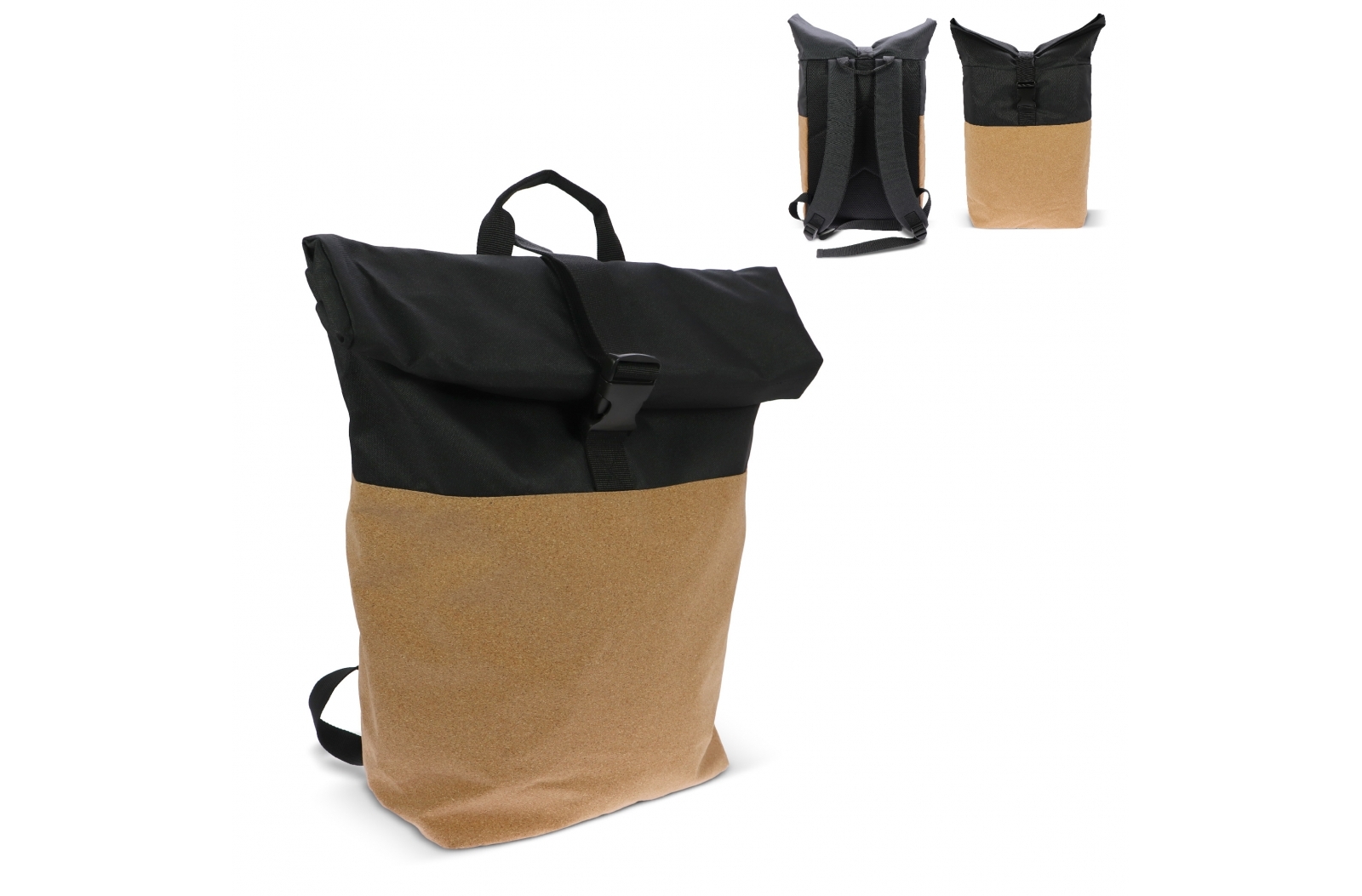 Zaino rolltop in sughero e R-PET 18L - Bulgarograsso