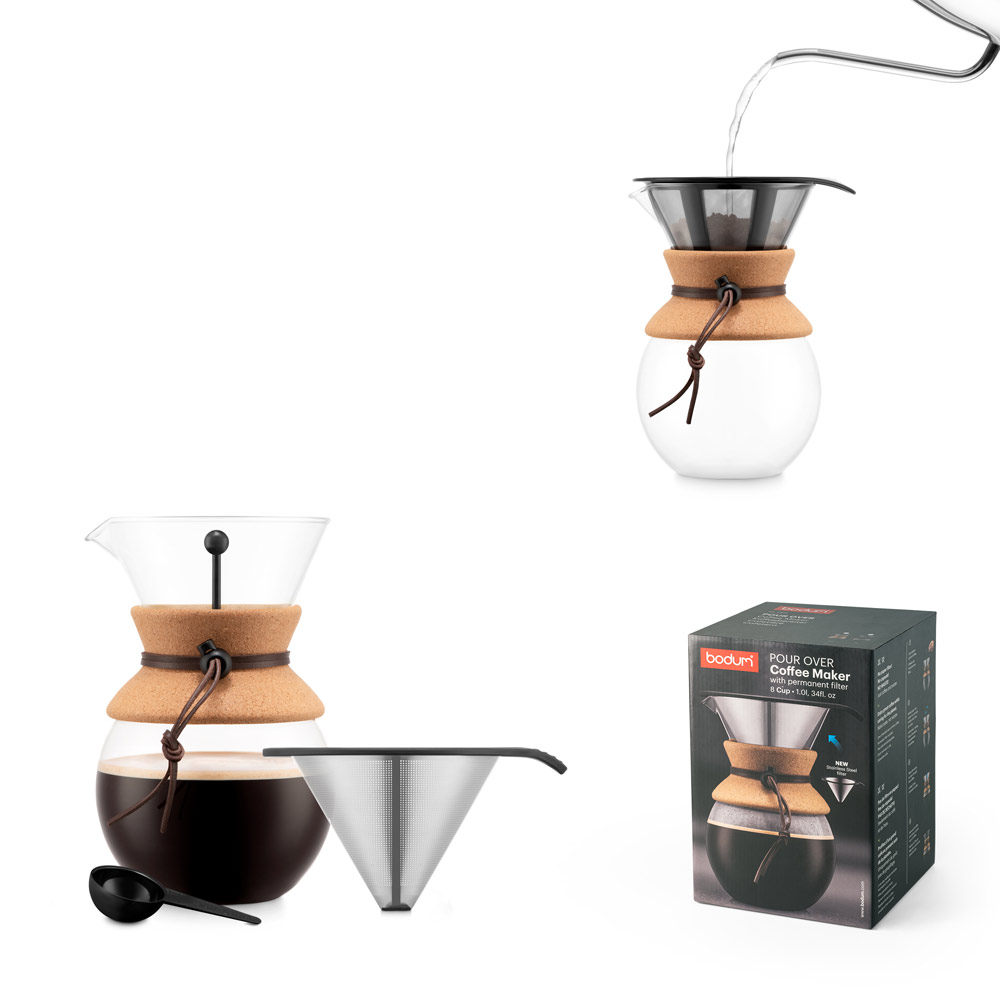 Innovativa Caffettiera Filtro in Vetro Borosilicato 1000ml - Roncade