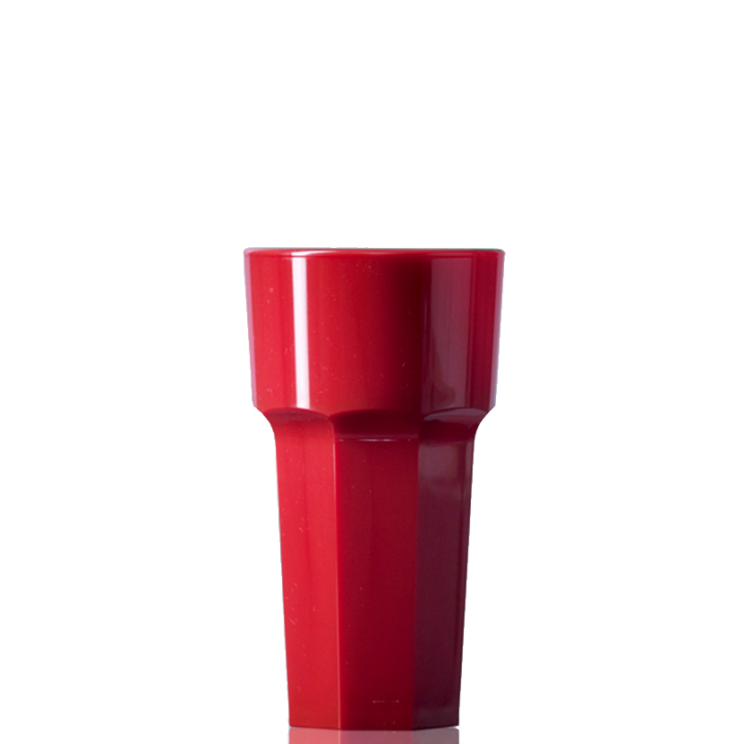 Bicchiere di plastica rosso (34 cl) - Christie