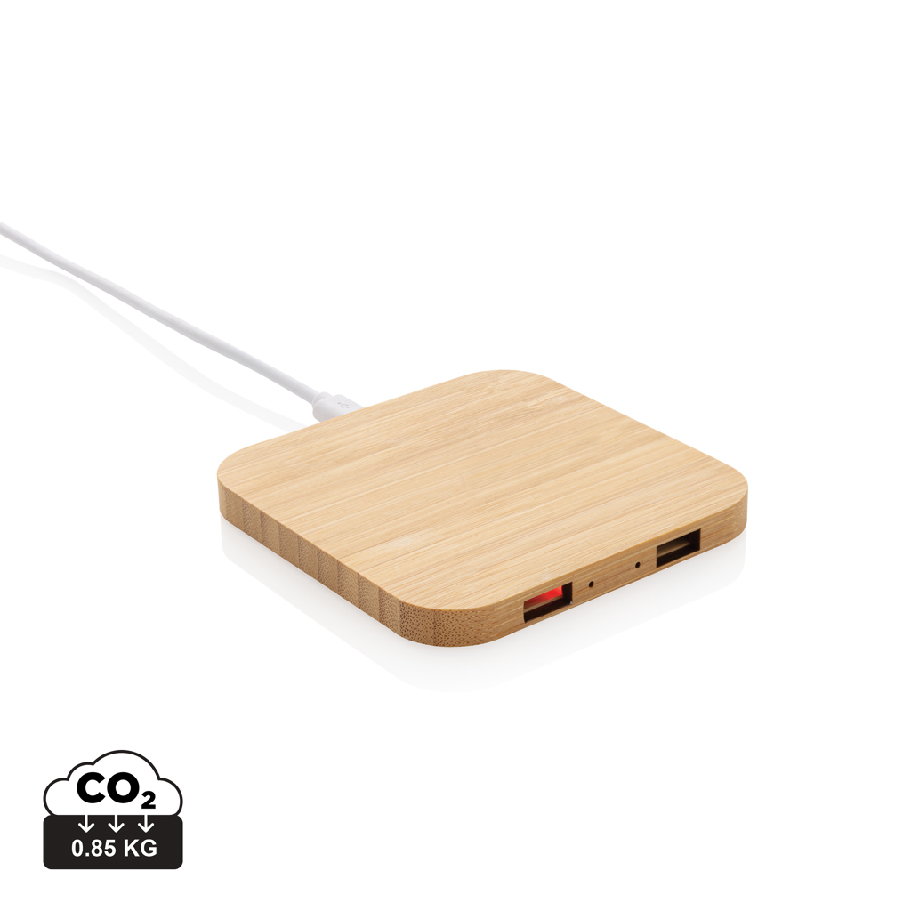 Caricatore Wireless Veloce da 10W con Esterno in Bamboo - Carpaccio