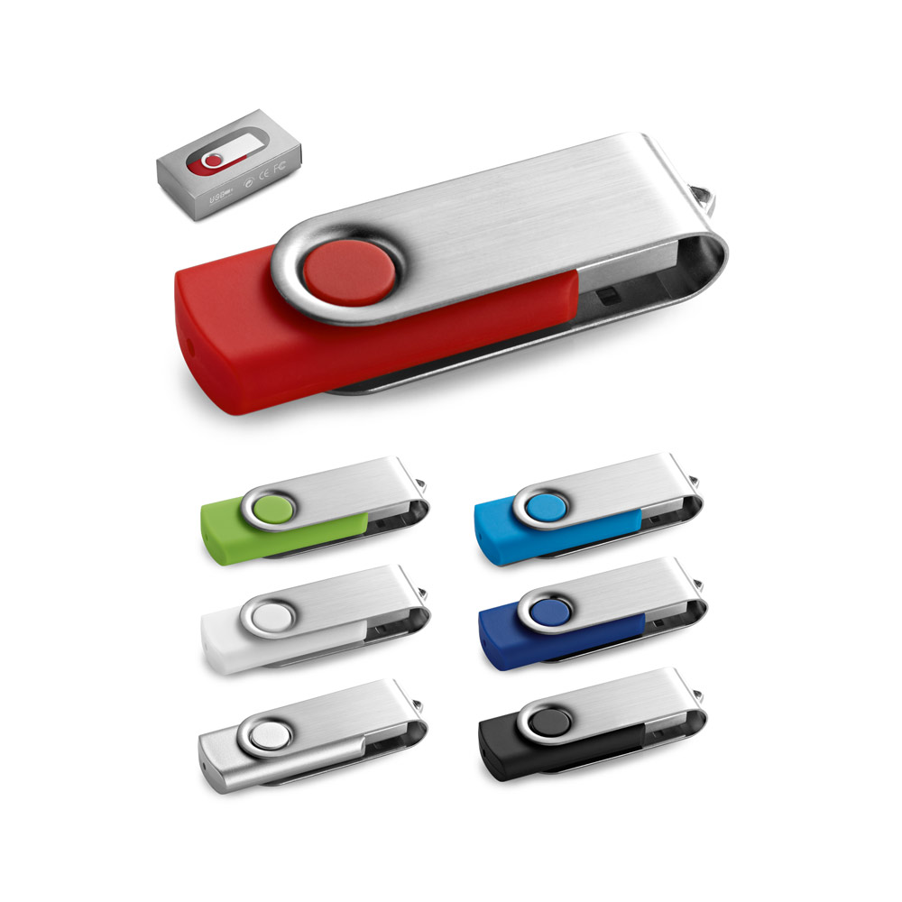 Unità USB con clip in metallo gommato - Nesso