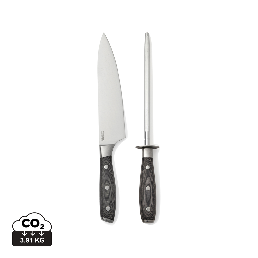 Set di coltello da chef e acciaio per affilare di Kaiser - Roccavivi