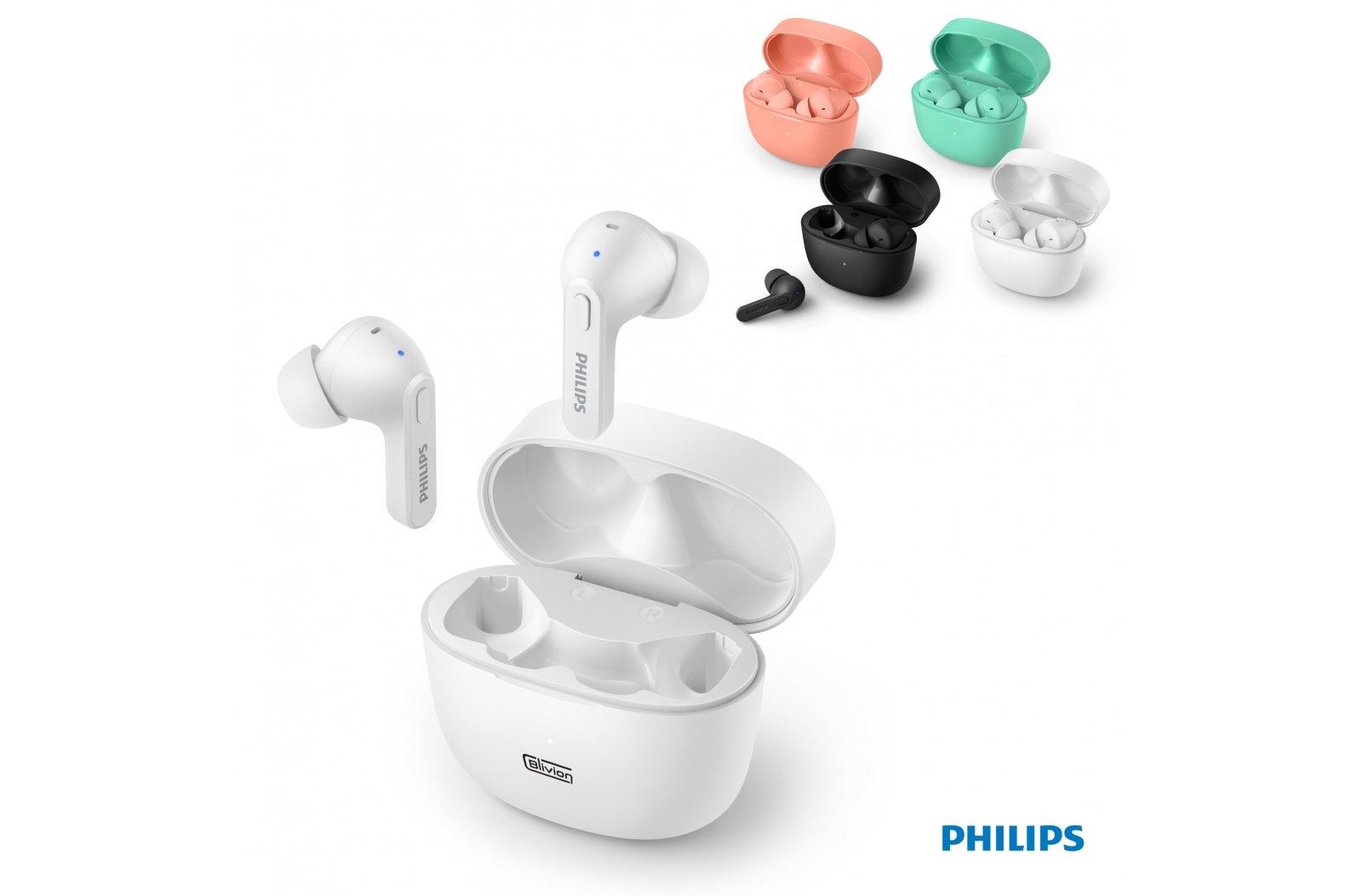 Auricolari Philips TWS con pulsanti in silicone