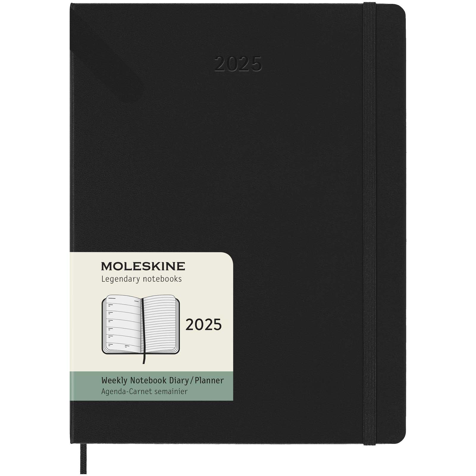 Agenda settimanale XL Moleskine 12 mesi, copertina rigida