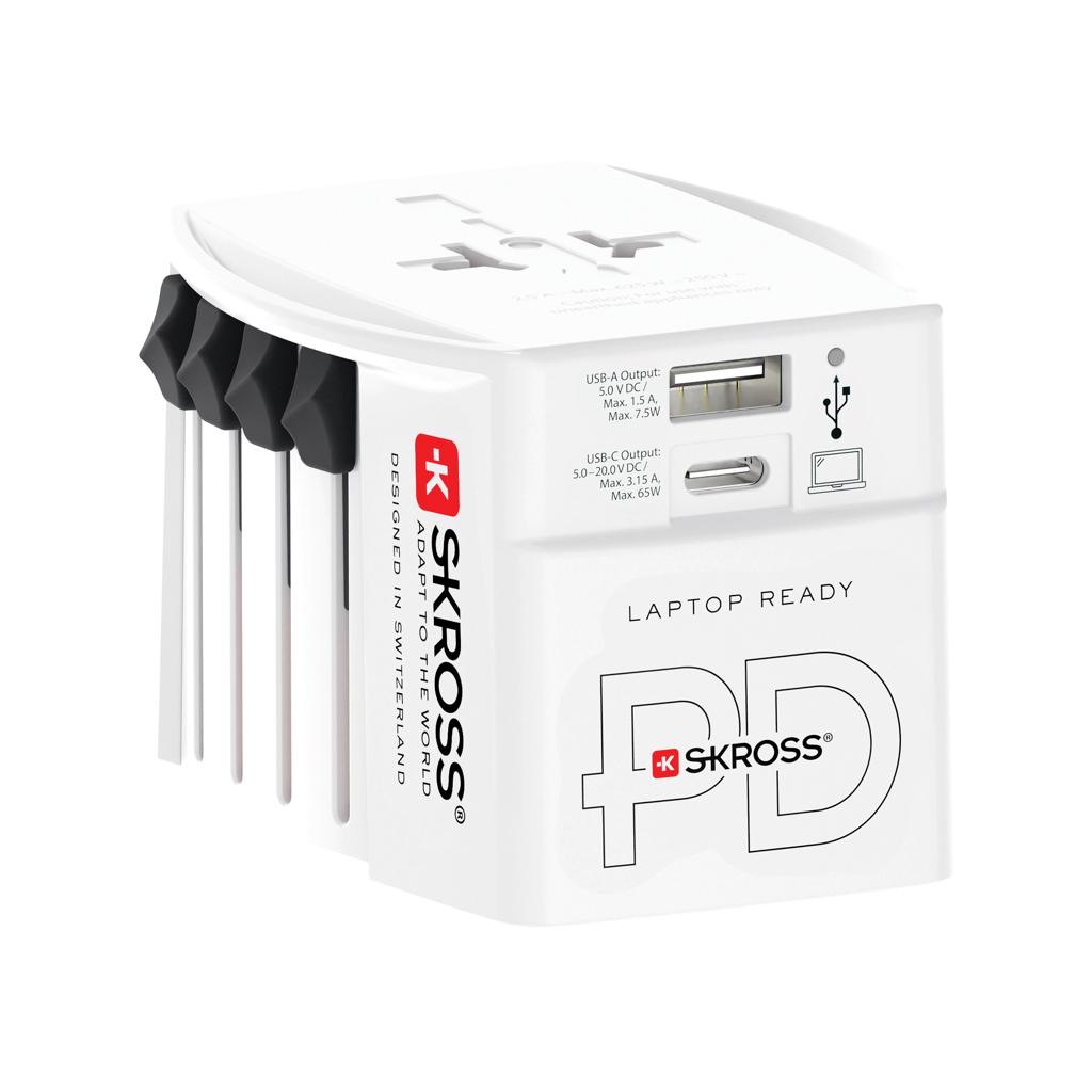 Adattatore da viaggio universale 65W con cavo USB C - San Giovanni Bianco