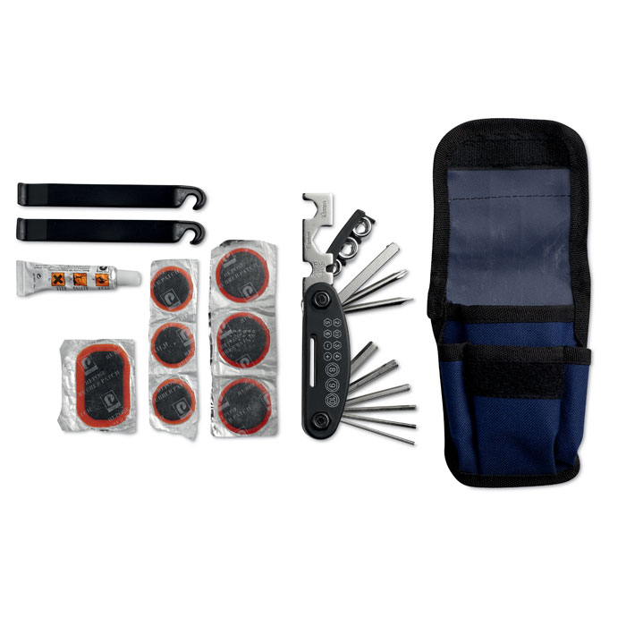 Kit di riparazione bici multistrumento da 15 pezzi con custodia riflettente - Pero