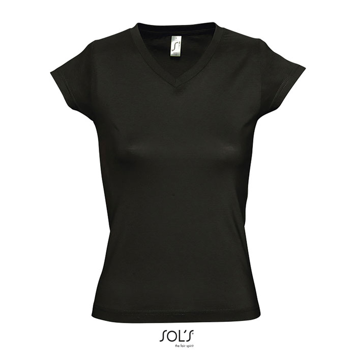 T-shirt da donna con scollo a V - Cerveno