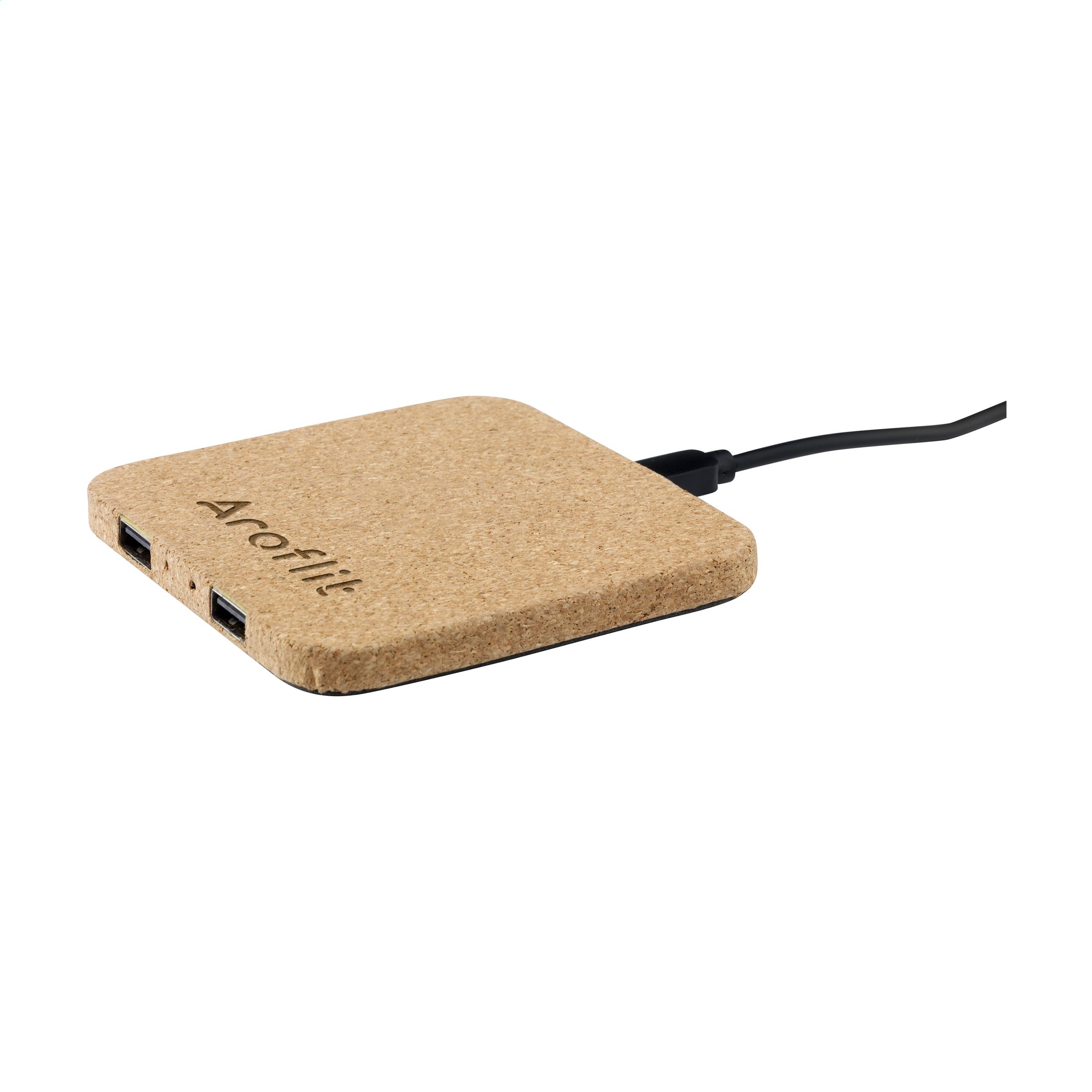 Caricabatterie Wireless in Sughero Naturale da 10W - Limone sul Garda