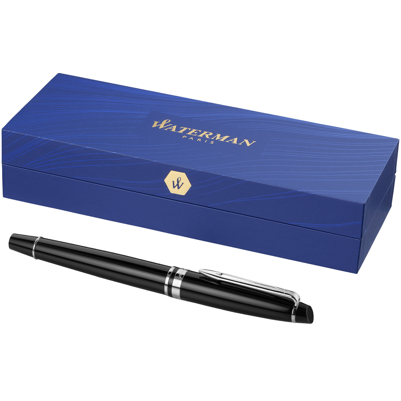 Penna stilografica Expert (inchiostro blu) Waterman - Nero/Cromo