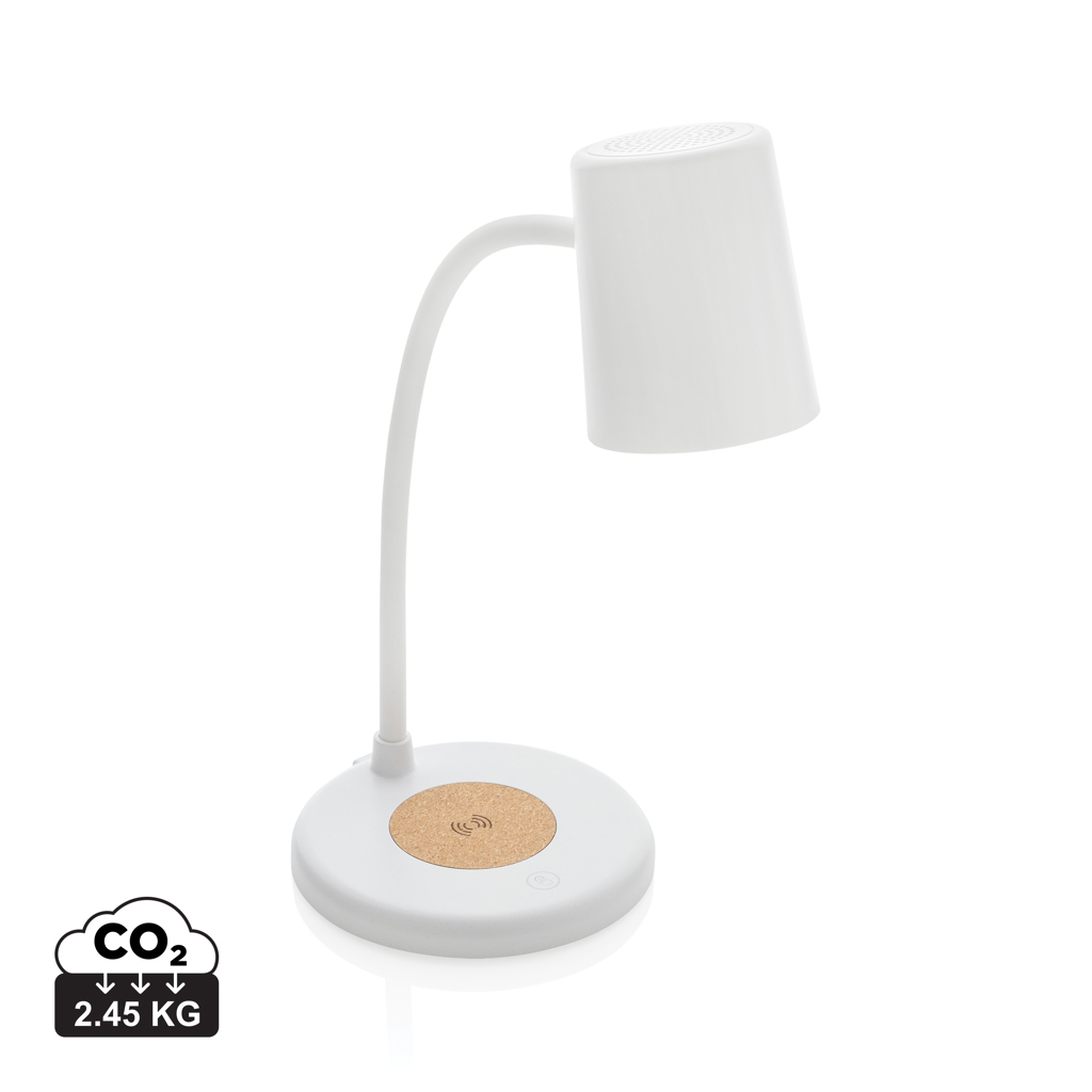 Lampada da Scrivania Wireless 15W in Plastica Riciclata e Sughero - Bonemerse