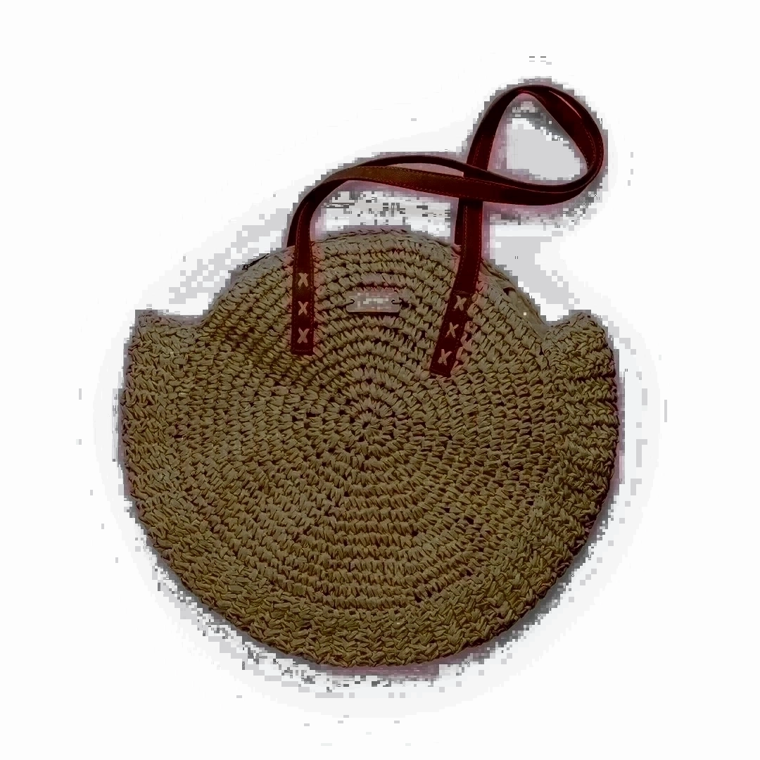 Borsa Rotonda in Raffia Sintetica - Sovicille