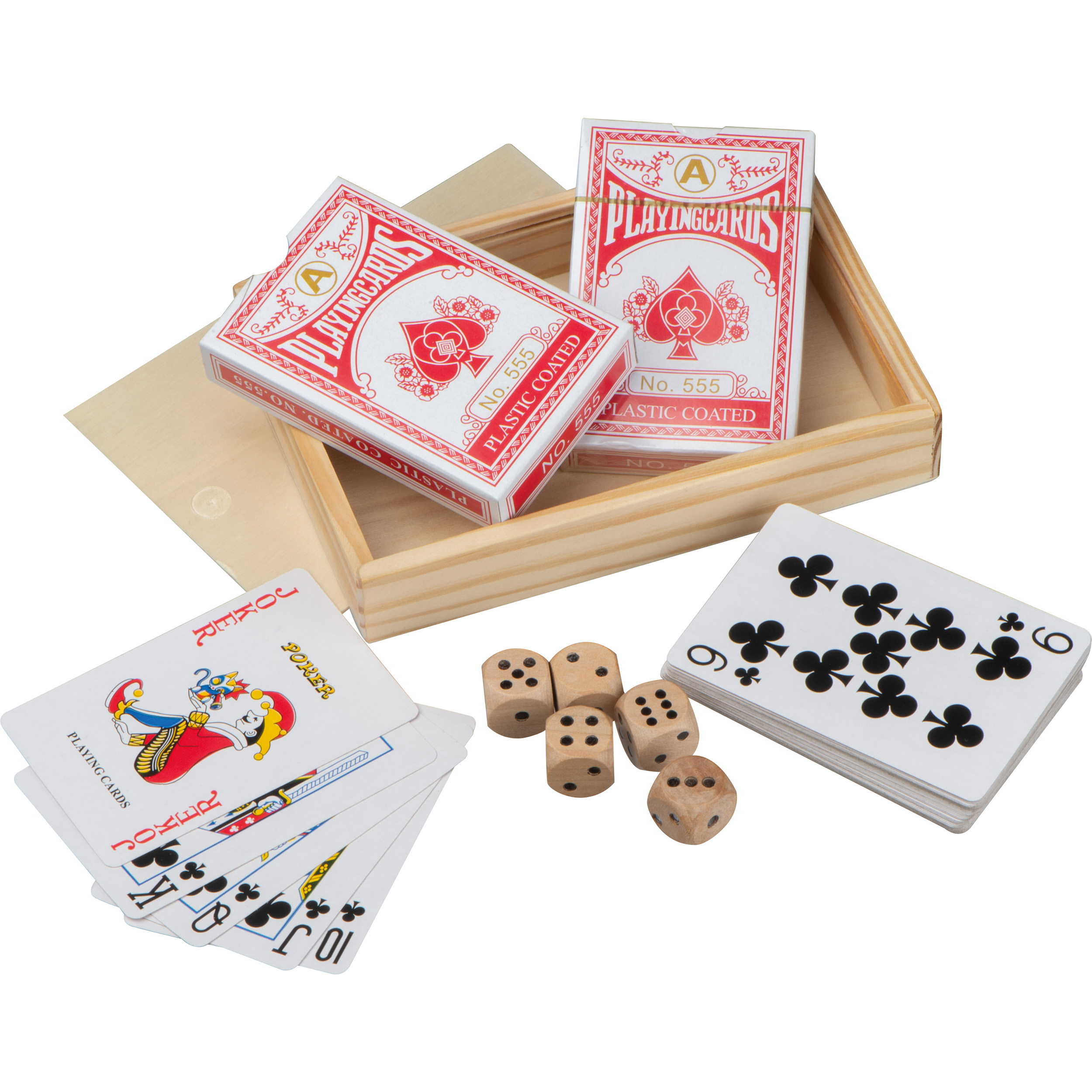 Carte da Gioco con Dadi in Scatola di Legno - Codevilla