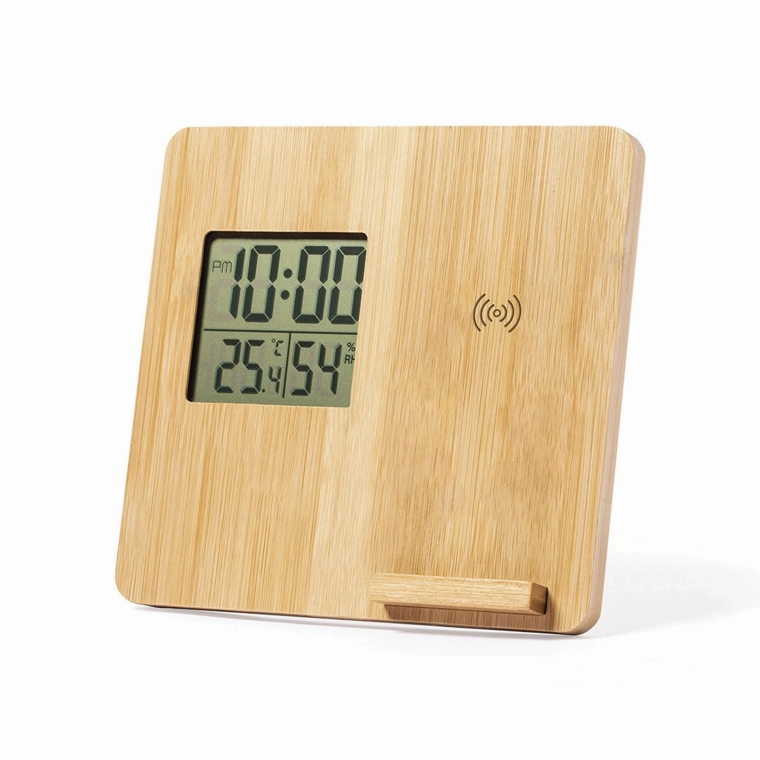 Stazione Meteo con Carica Wireless in Bamboo - Sambuca Pistoiese