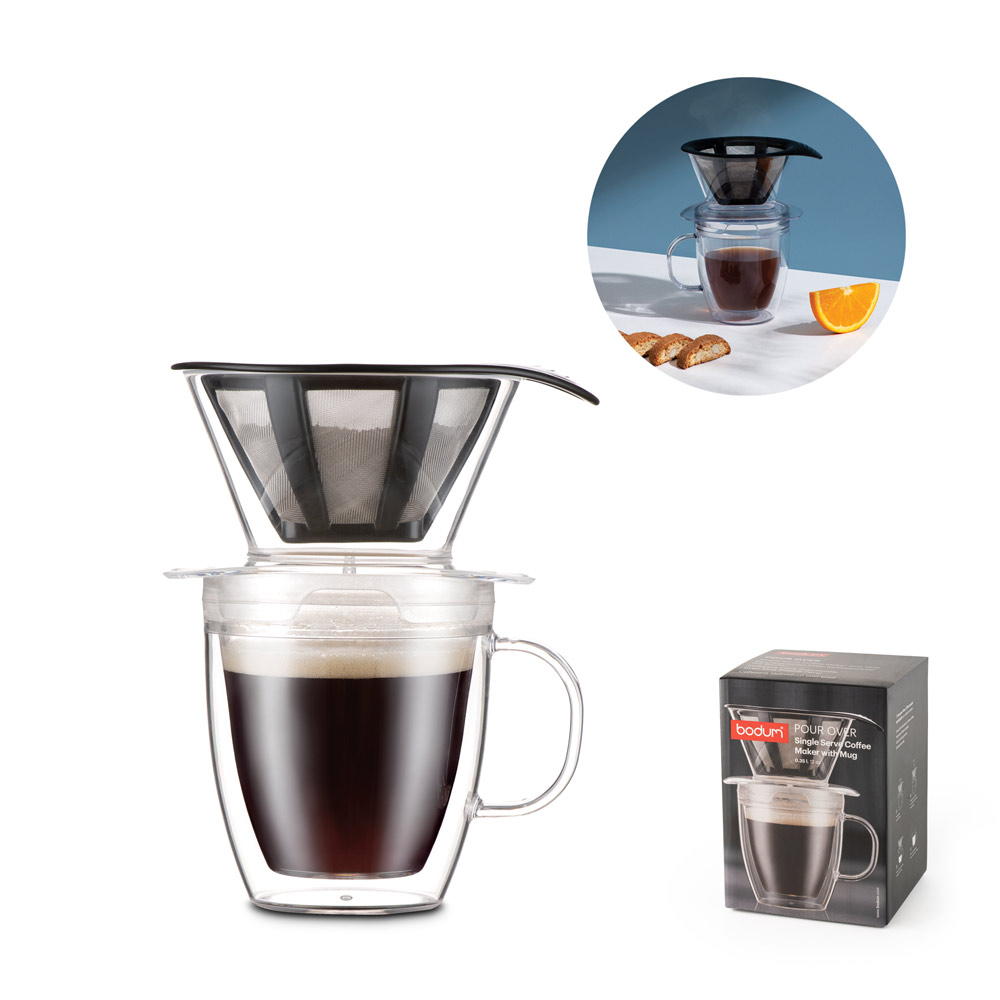 Set di caffettiera e tazza per filtrazione a doppia parete 350ml - Cortona