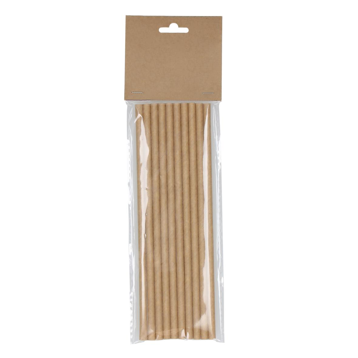 Cannucce di Carta Kraft Naturale (Set di 10) - Cerveteri