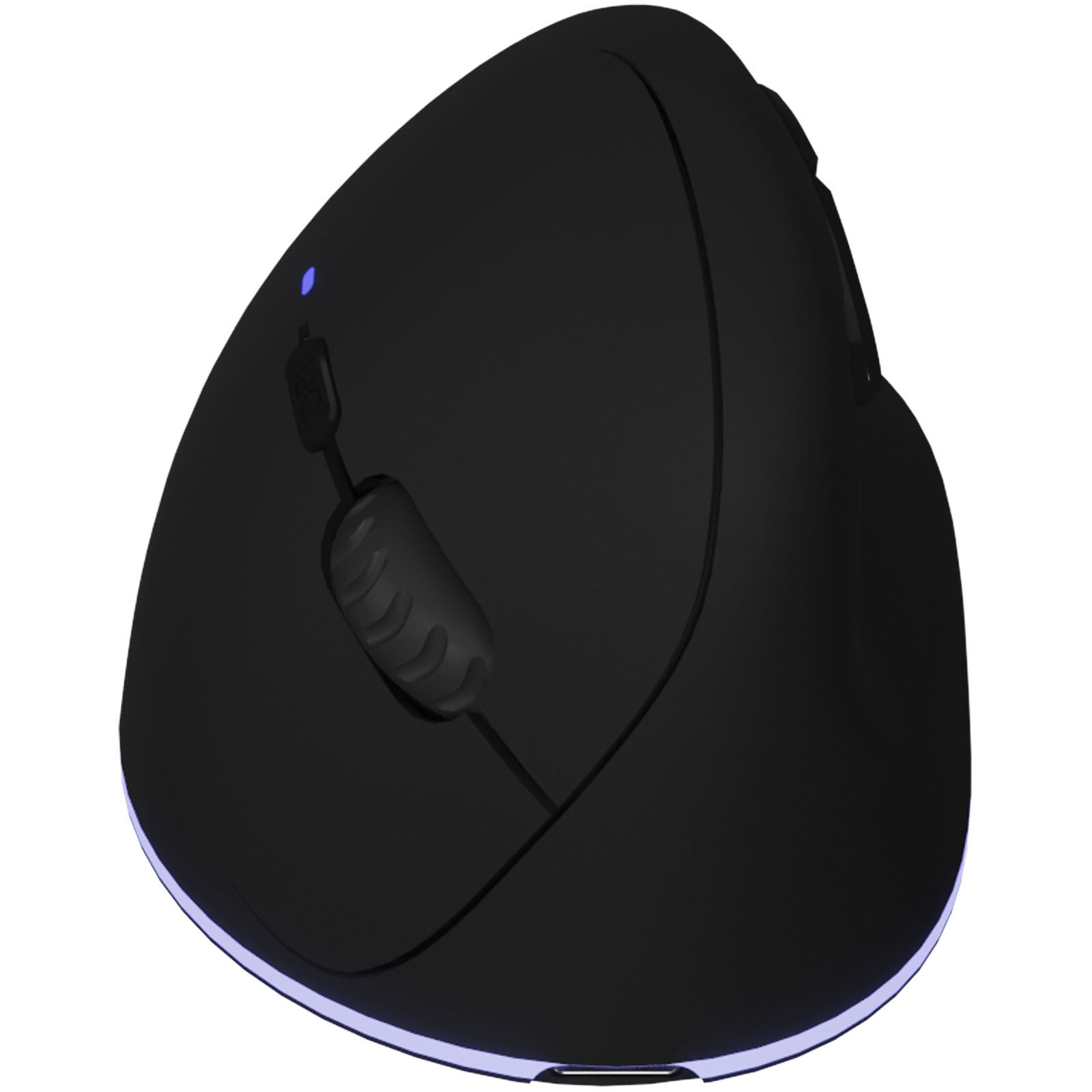 Mouse Wireless Ricaricabile Ergonomico con Logo Luminoso - Ornica