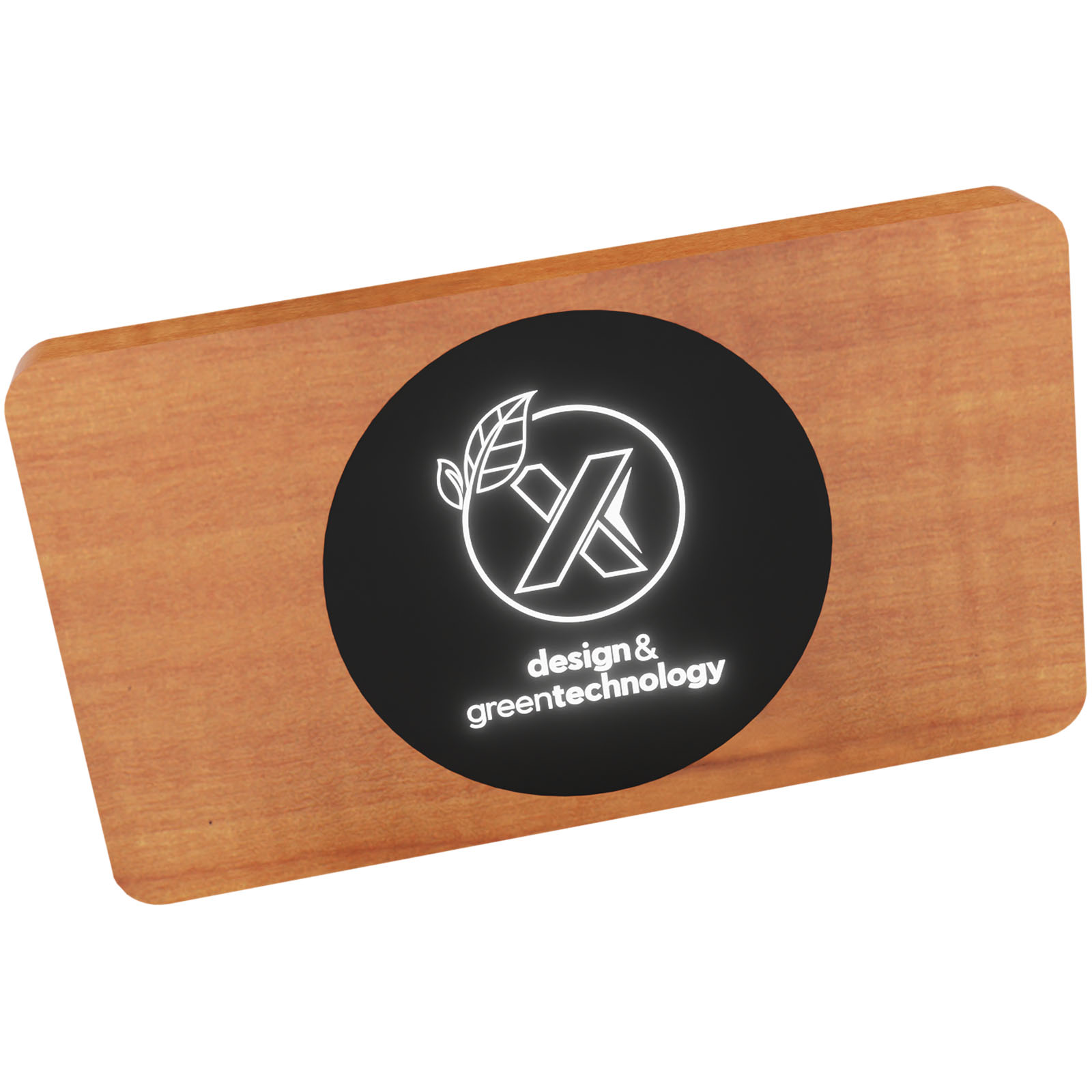 Power Bank in Legno da 5000 mAh con Logo Luminoso - Candia Lomellina