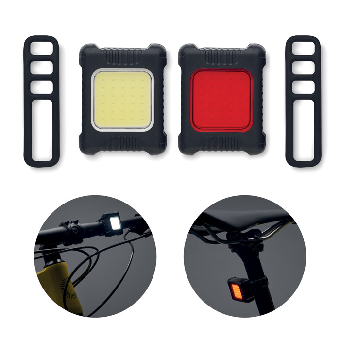 Set luci bici ricaricabili COB - Vernio