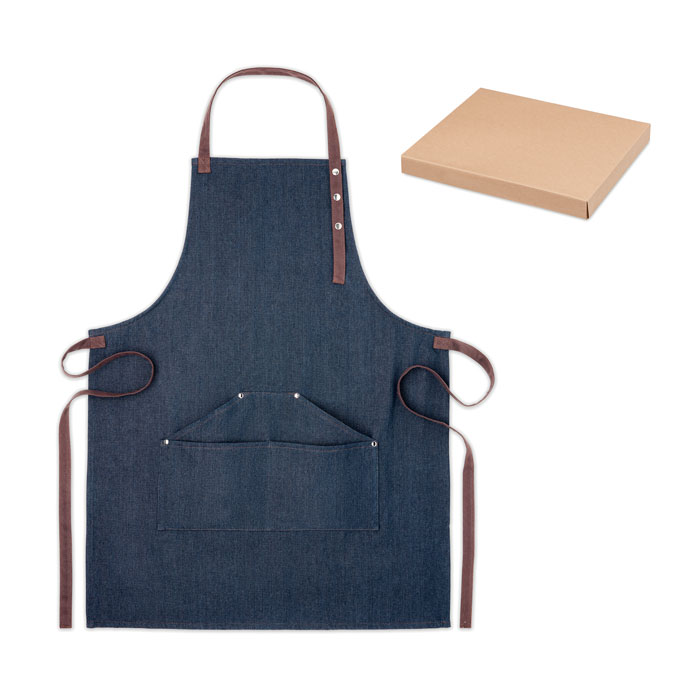 Grembiule da cucina in denim regolabile con tasche - Capriolo