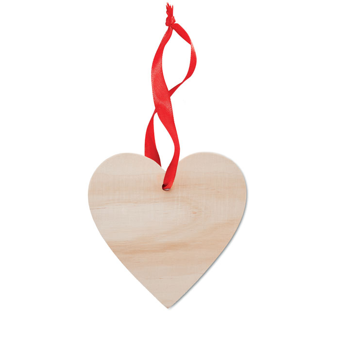 Appendino Decorativo a Forma di Cuore in Legno - Lomazzo