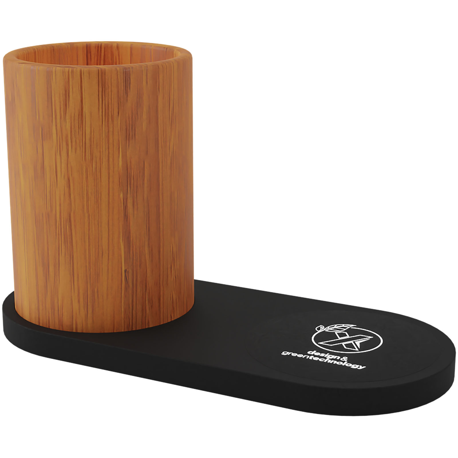 Tappetino di Ricarica Wireless in Bamboo con Portamatite - Gardone Val Trompia