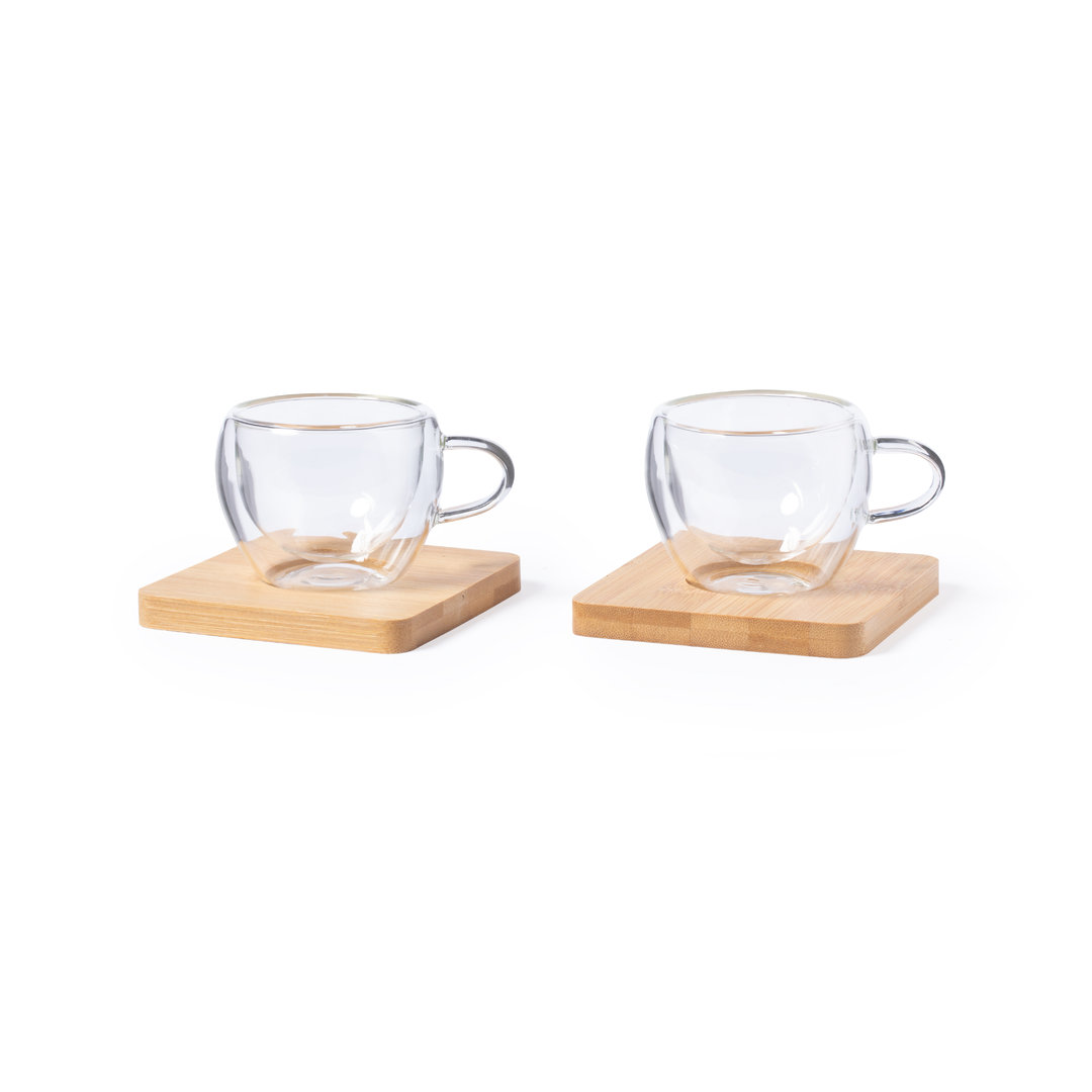 Set di Tazze Doppia Parete in Vetro Borosilicato 2x90ml - Sant'Oreste