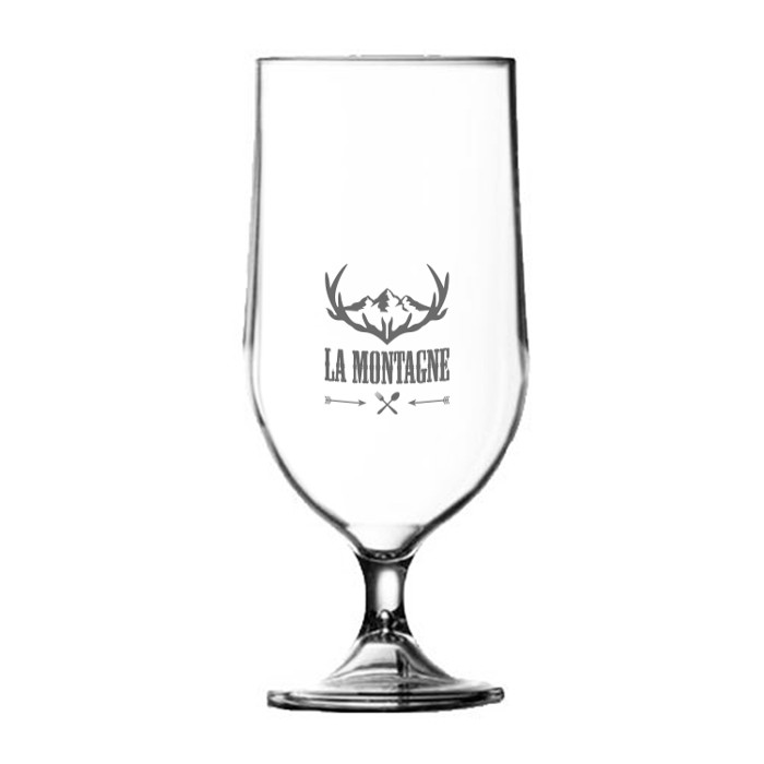 Bicchiere da birra personalizzato a piedi 420ml - Louise