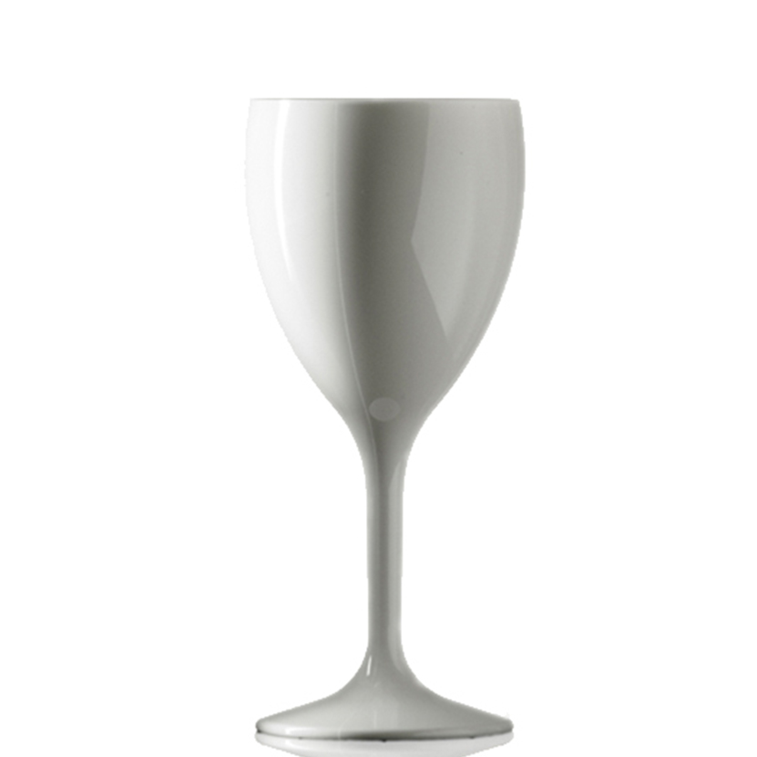 Bicchiere tumbler cl. 29 in plastica bianco, riutilizzabile