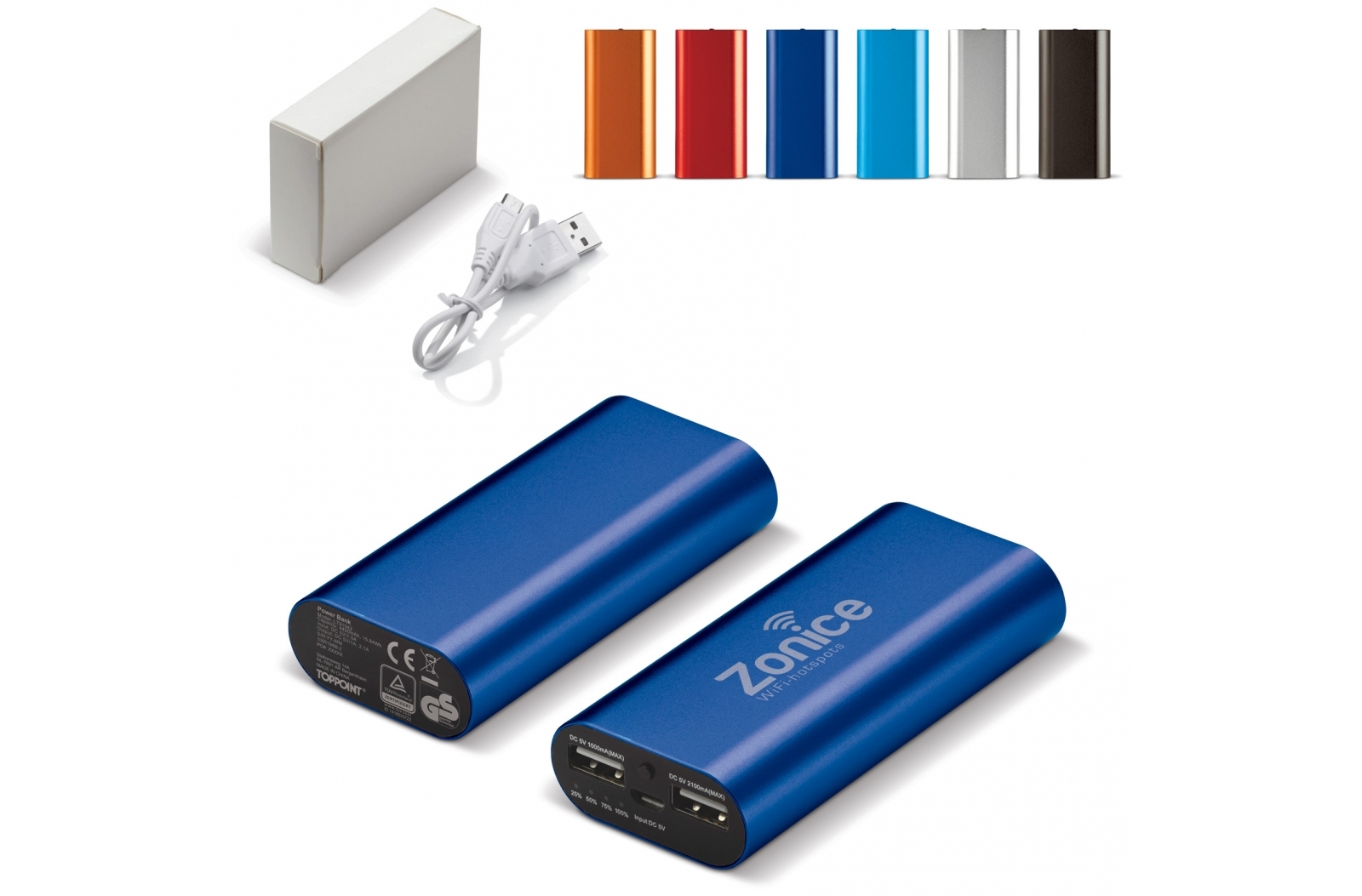 Powerbank in alluminio DualCharge 4.400mAh - Montefino