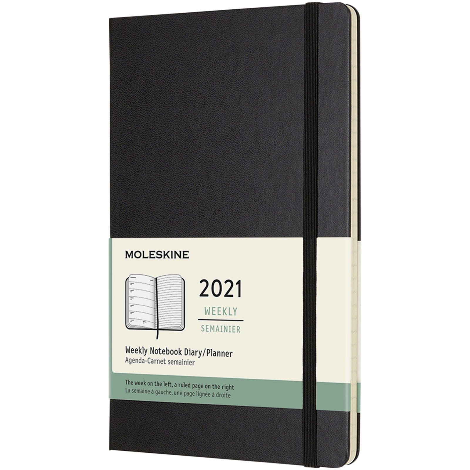 Agenda Moleskine settimanale con copertina rigida per 12 mesi