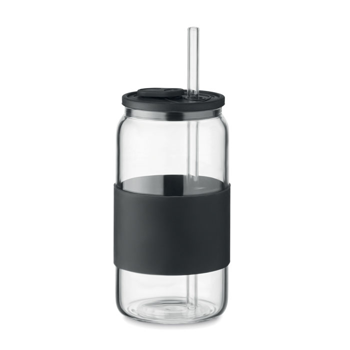 Tumbler di vetro borosilicato con coperchio in silicone - Montichiari