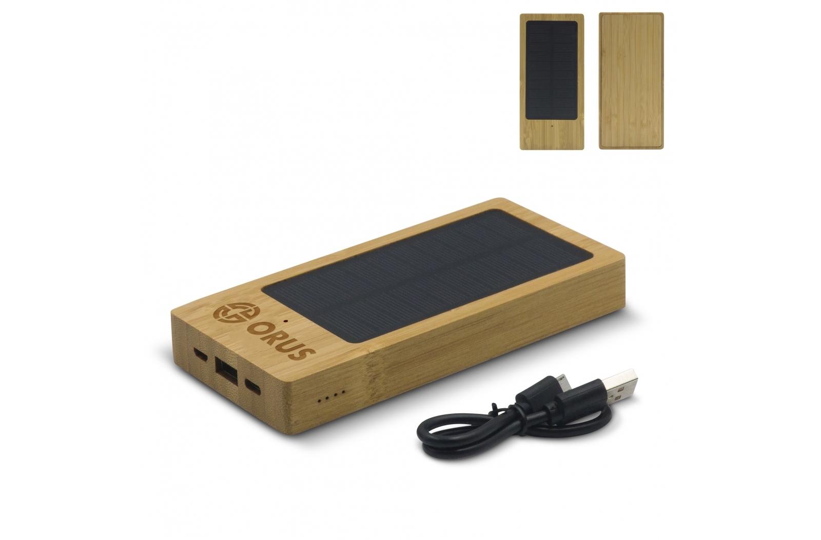 Powerbank Solare in Bamboo - Moso in Passiria