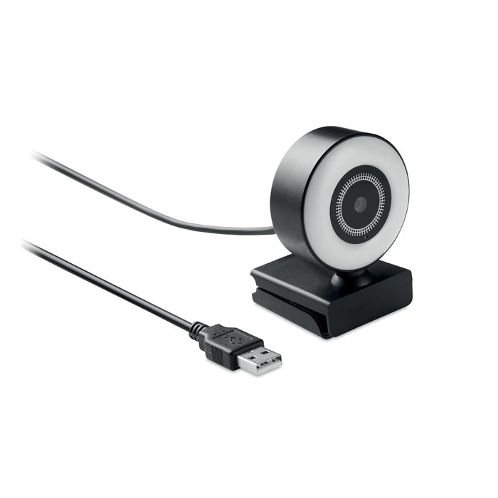 Webcam HD con microfono incorporato e luce ad anello regolabile - Erbusco