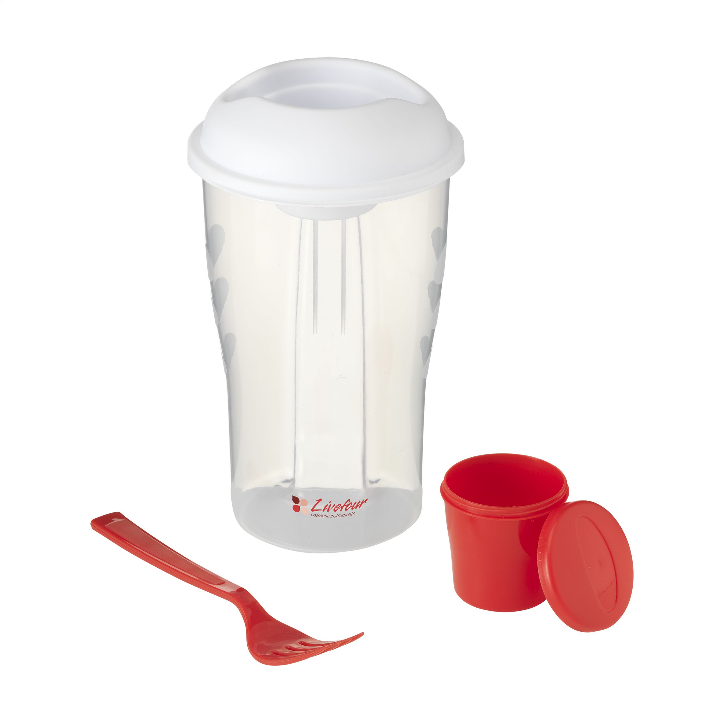 Robusto shaker per insalata in plastica con